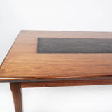 Coffee table in rosewood and black slate of Danish design, 1960s