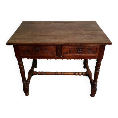 Ancienne table à écrire en châtaignier – Fin XVIIIe / Début XIXe siècl