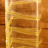 Ridged glass vase, Murano style