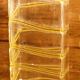 Ridged glass vase, Murano style