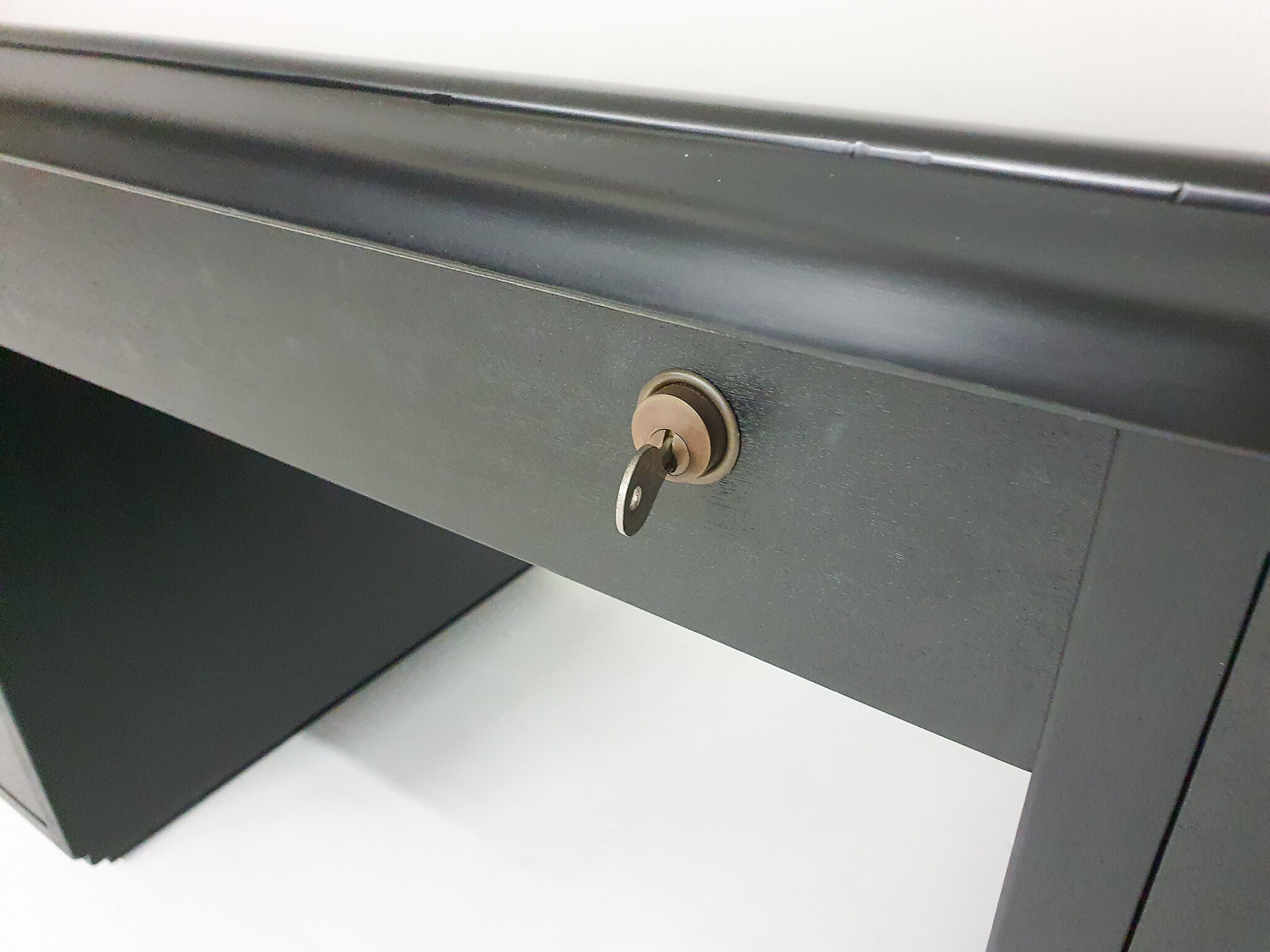 Black wooden executive desk, 1960's