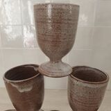 Signed stoneware cups or Mazagran