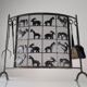 Atelier Marolles Wrought Iron Animal Fire Screen 1950s