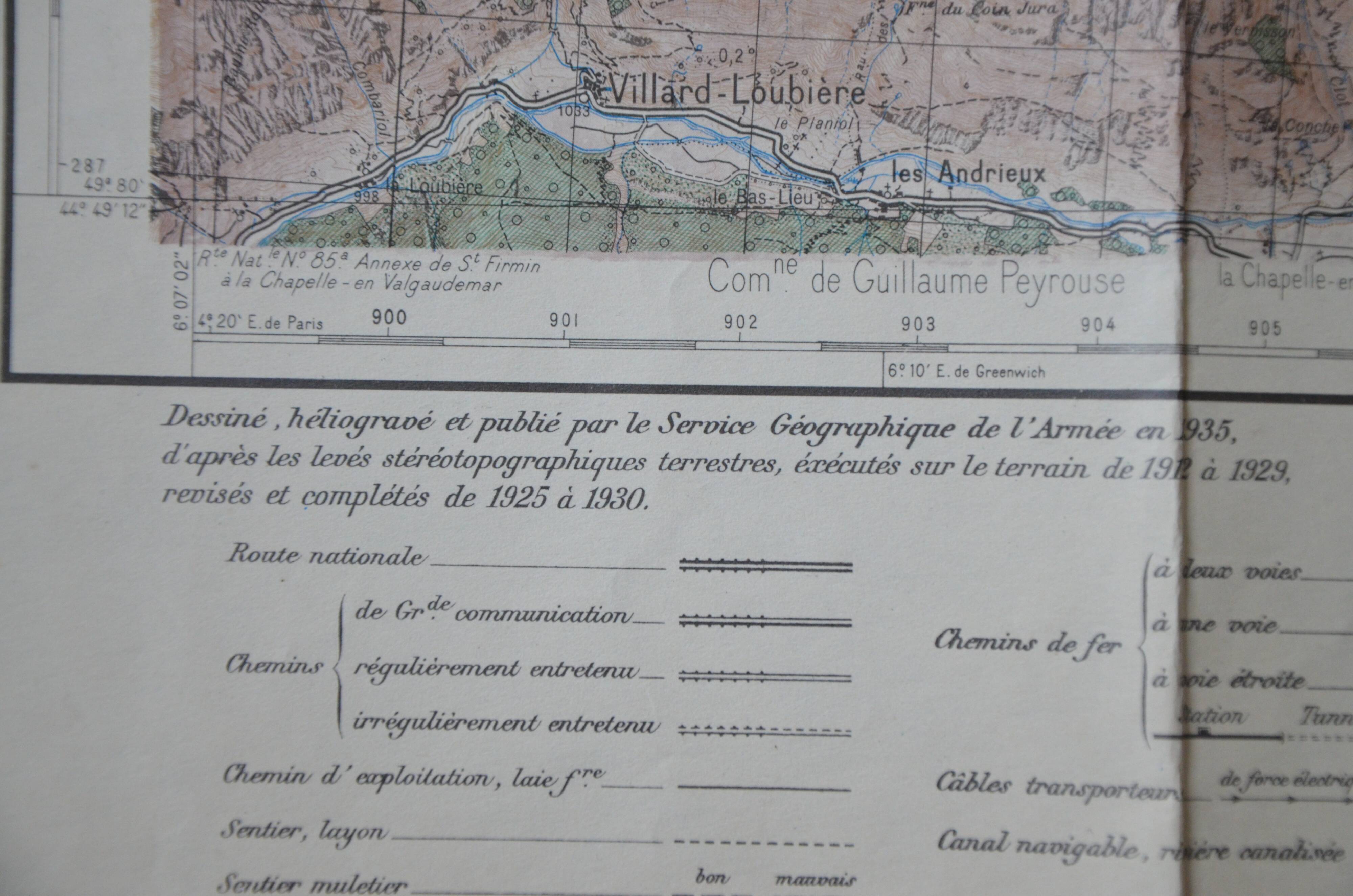 Saint Christophe vintage IGN map