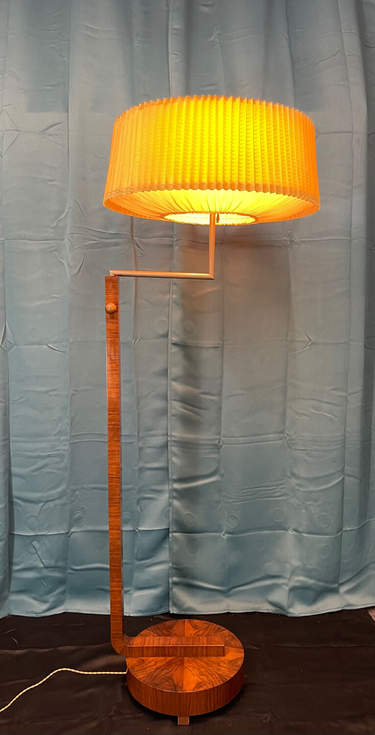 Floor lamp, art deco reader 1930 rosewood