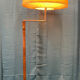 Floor lamp, art deco reader 1930 rosewood