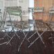 Set of 8 folding bistro / garden chairs fermob 1950