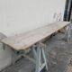 Workshop table in old wood 1950 -3m50