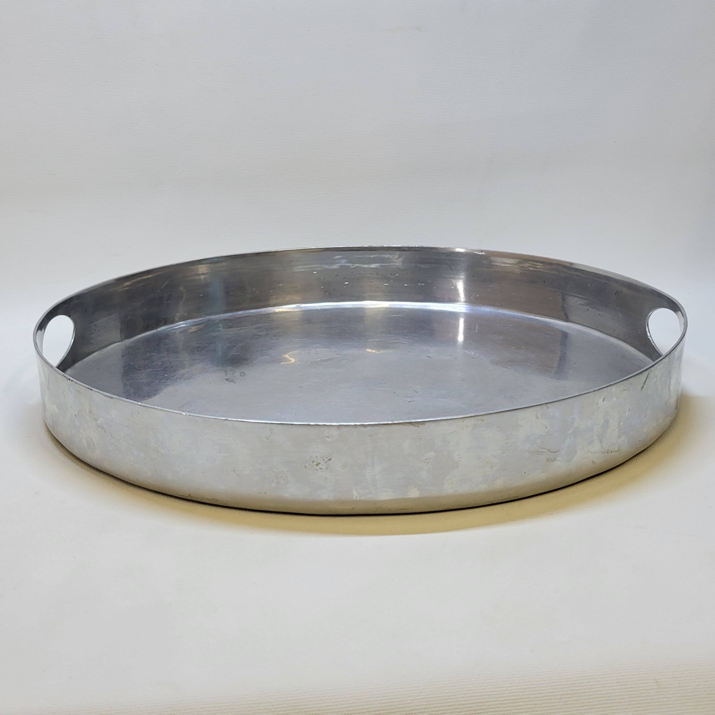 Large Vintage Aluminum Serving Tray