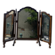 Miroir psyché triptyque en acajou