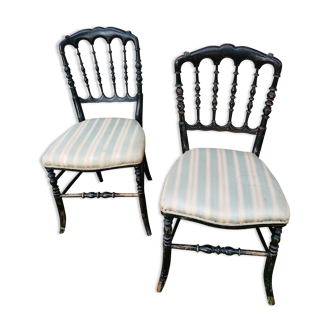 Paire de chaises époque Napoléon lll