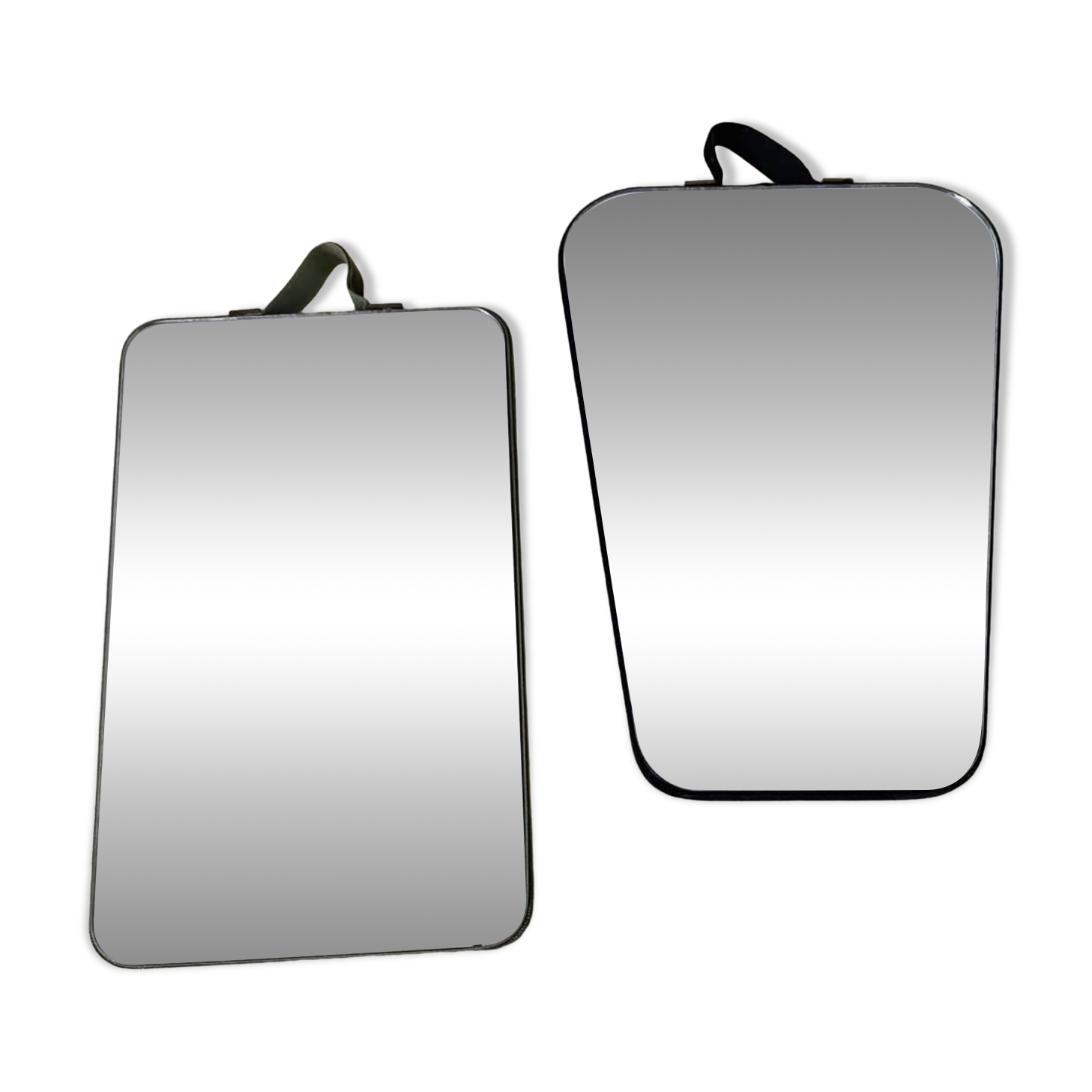 2 Small different velvet mirrors