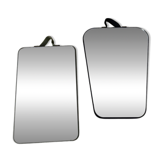 2 Small different velvet mirrors