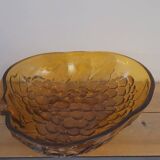 60's amber glass cup