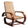 An exceptionally rare mahogany recliner crafted in Italy during the 1950s"