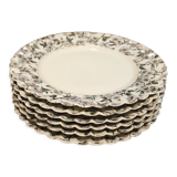 6 assiettes plates 24cm  H&C