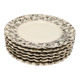 6 flat plates 24cm H&C
