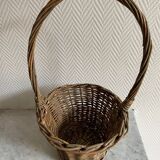 Panier rond bois tressé