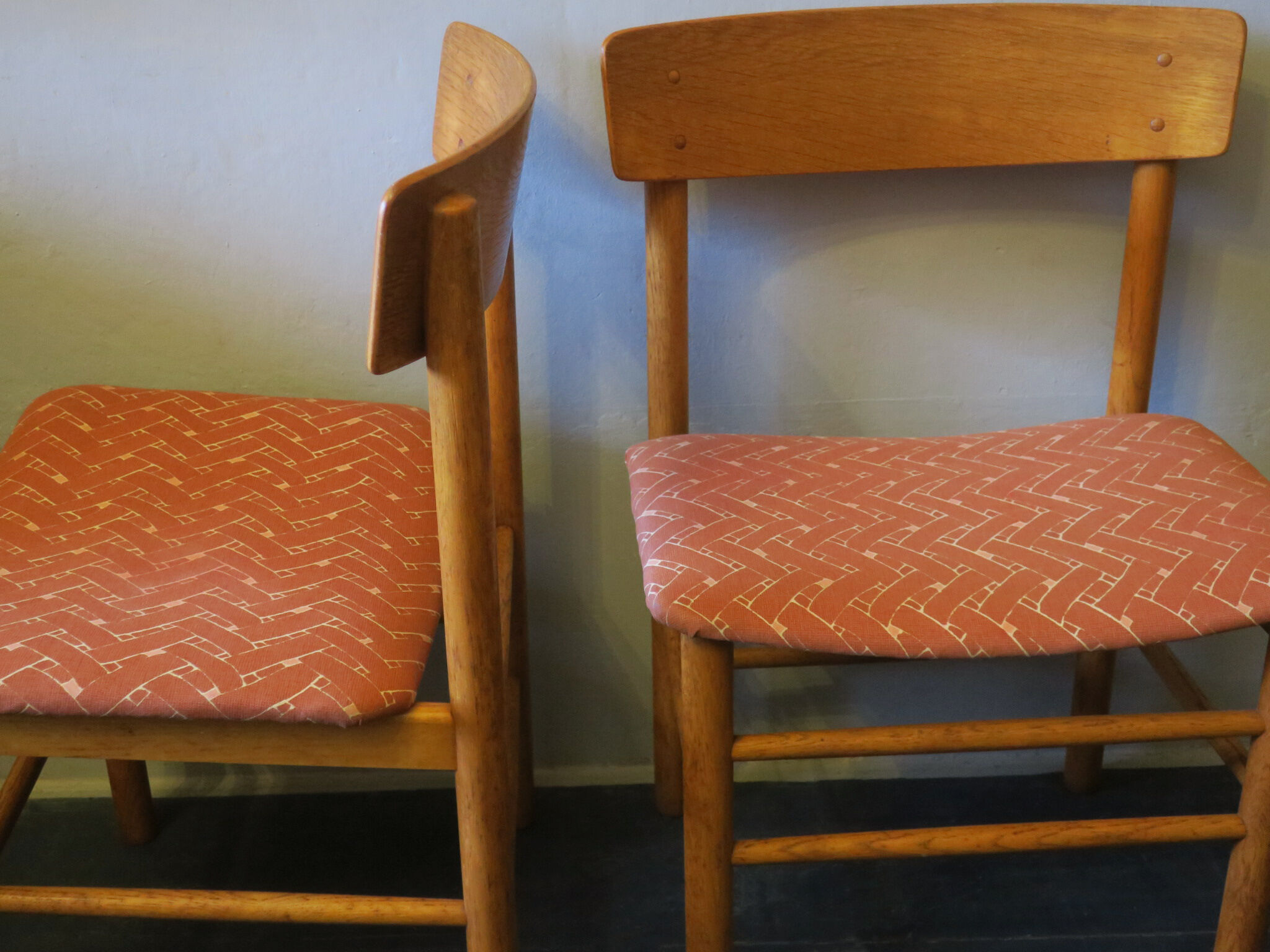 Pair of J39 chairs by Børge Mogensen for Farstrup Møbler, 1950s