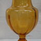 Amber glass standing vase