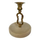 Metal and stone candlestick
