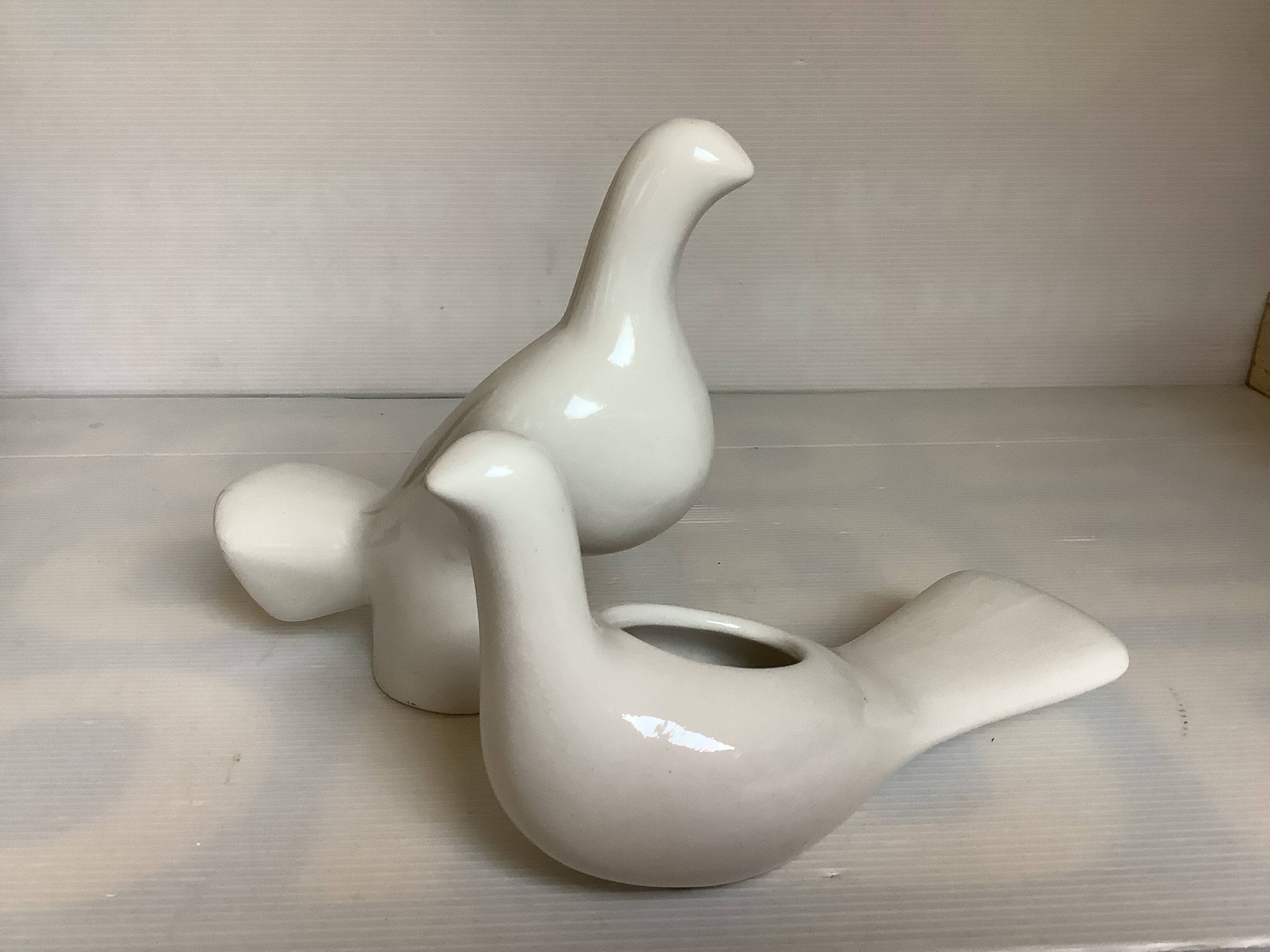 Paire d’oiseaux cache pot Bassano