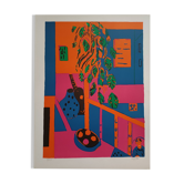 Numbered and signed lithograph by Paul Crotto "Interior View"