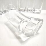 Set of Twelve Crystal Drinking Glasses by A.Mangiarotti for Cristallerie Colle