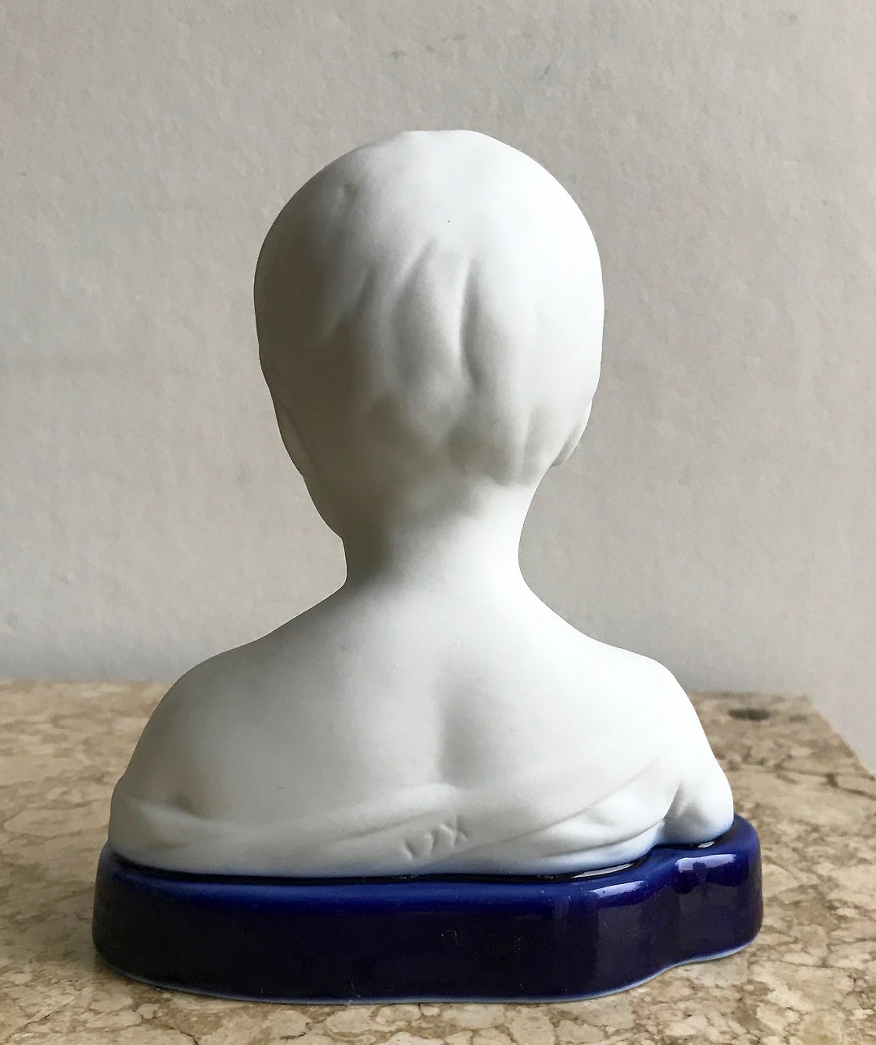 Limoges biscuit and porcelain child bust after Camille Tharaud