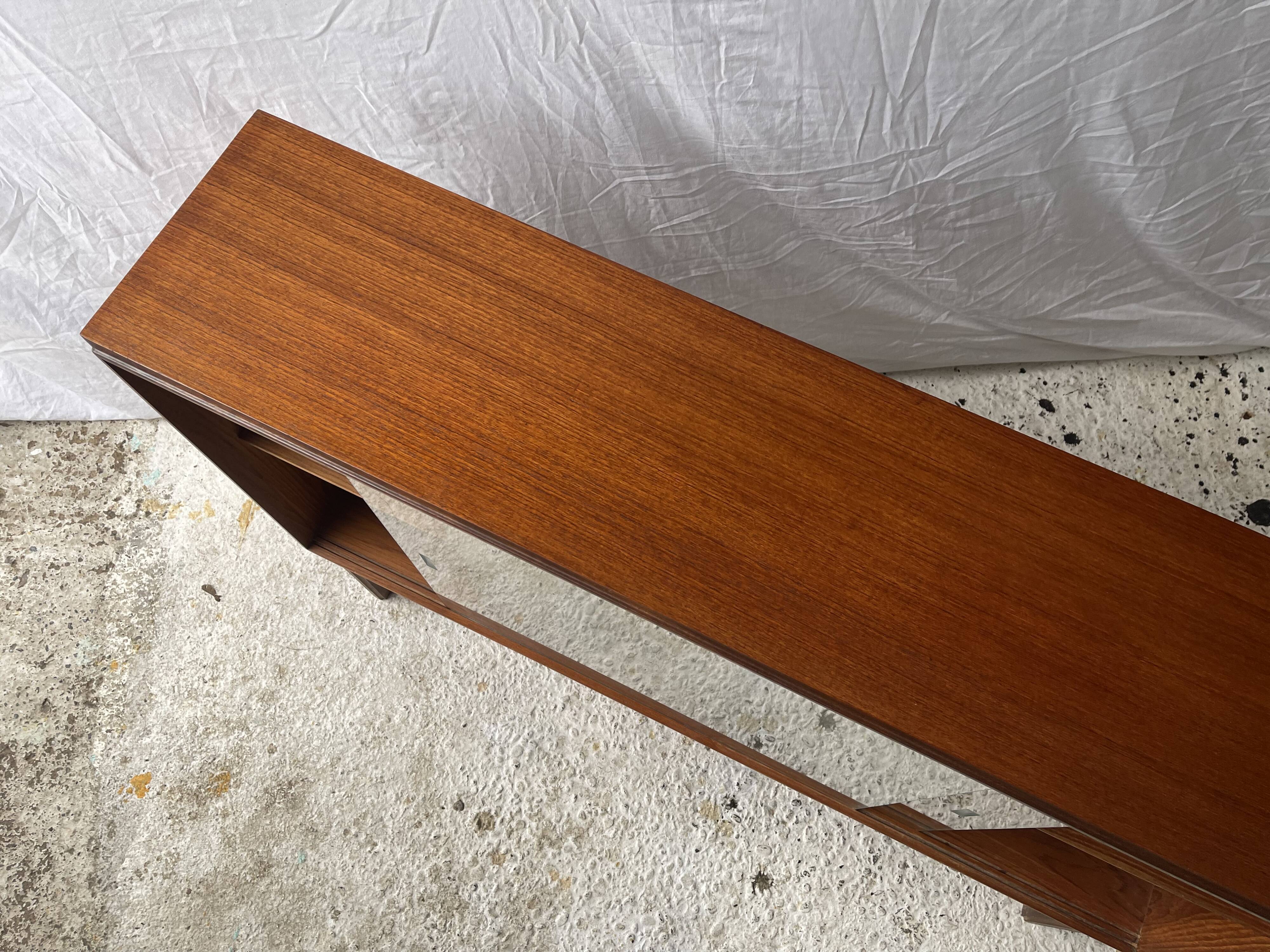 Mid Century Teak Cabinet with Glass Doors