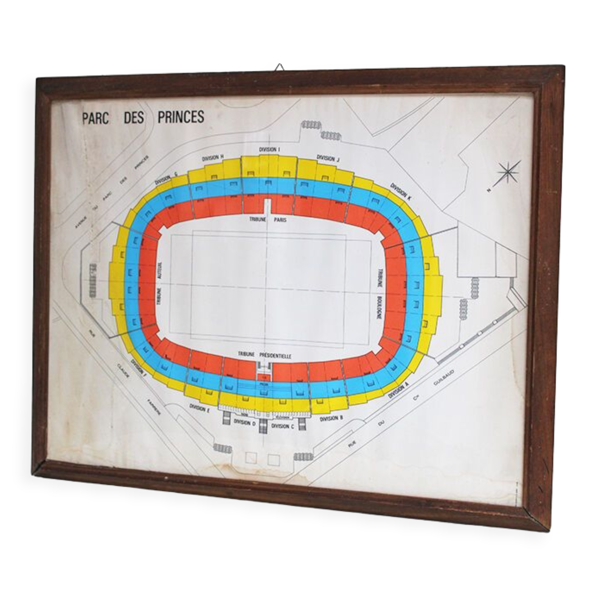 Map of the Parc des Princes