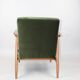 Vintage green velvet armchair, 1970