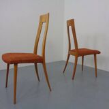 Cherry wood chairs by Ernst-Martin Dettinger, Germany, 1960s, set of 2.