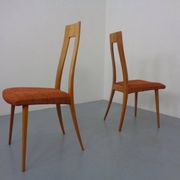Cherry wood chairs by Ernst-Martin Dettinger, Germany, 1960s, set of 2.