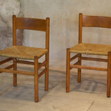 Series of four chairs and two armchairs Danish design 1960'