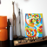 Peinture style Orphisme Delauney - 33x24cm