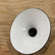 Industrial pendant light in brown and white enameled sheet metal