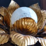 Old wall light flower Masca gold metal