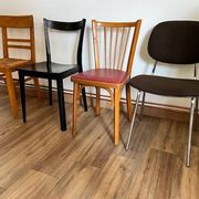 Set of 4 mismatched chairs