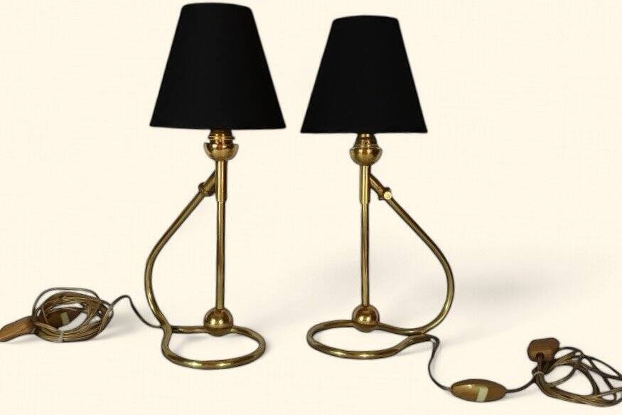 Pair of Table Lamps / Wall Lights by Kaare Klint (1888-1954), 1950s.