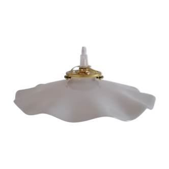 Vintage white opaline pendant lamp