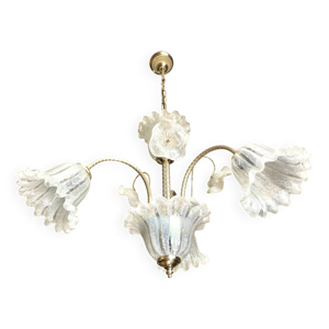 Lustre murano 3 fleurs
