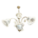 Murano chandelier with 3 iridescent flowers, 1980.