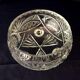 Cup or empty pocket on foot crystal size bohemian size
