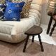 Vintage tripod stool - wooden balls