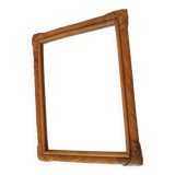 Vintage rattan mirror from the 80s