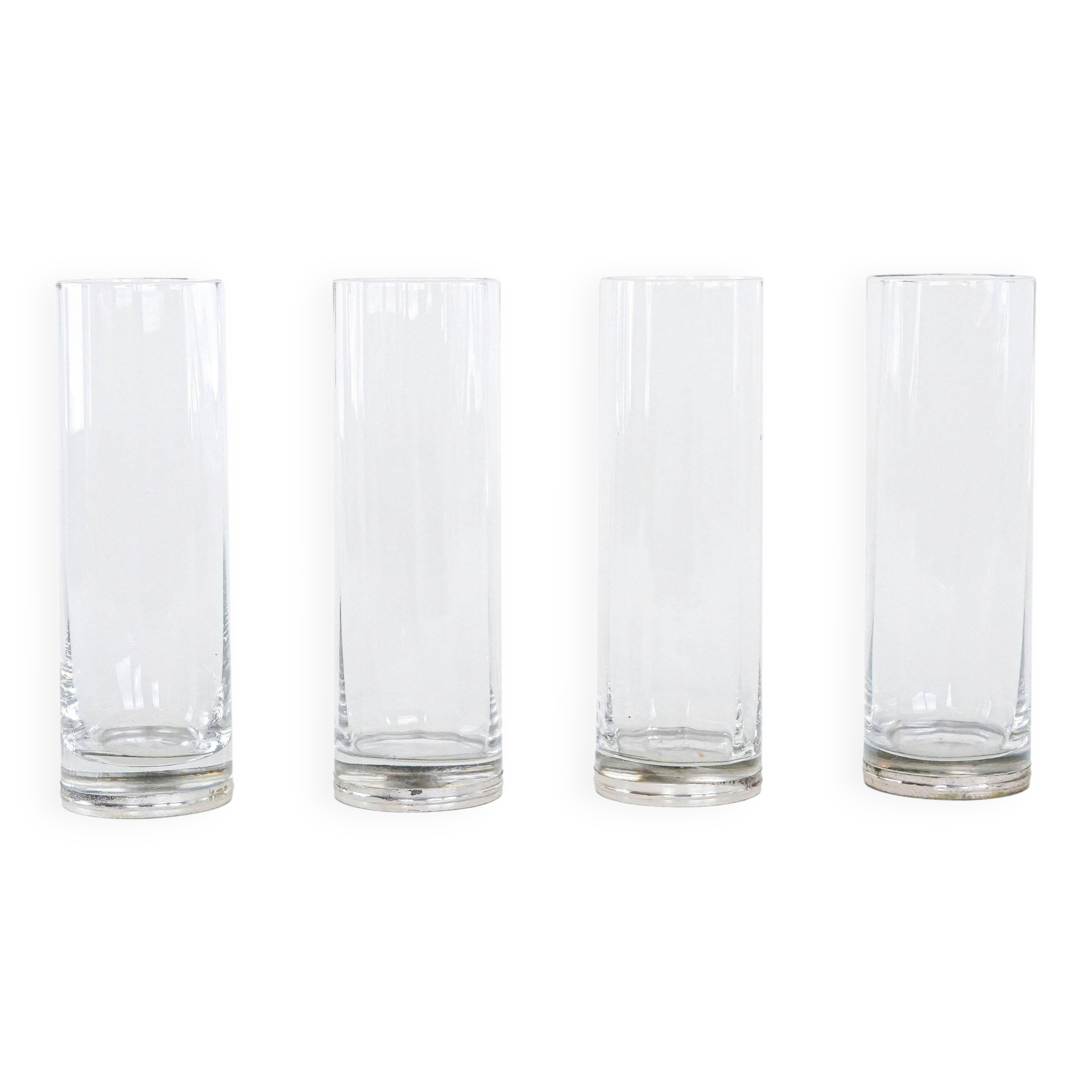 Set of glasses, Hollywood Regency style, 1970s, made in Italy