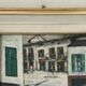 Tableau ancien village italien années 40
