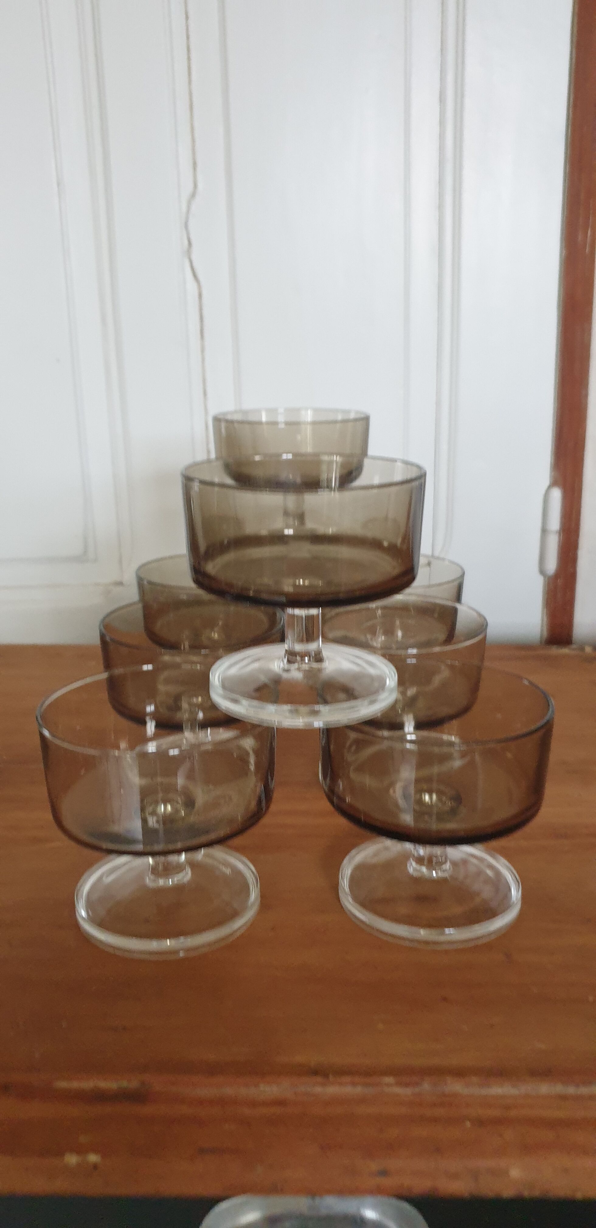 Set of eight glasses