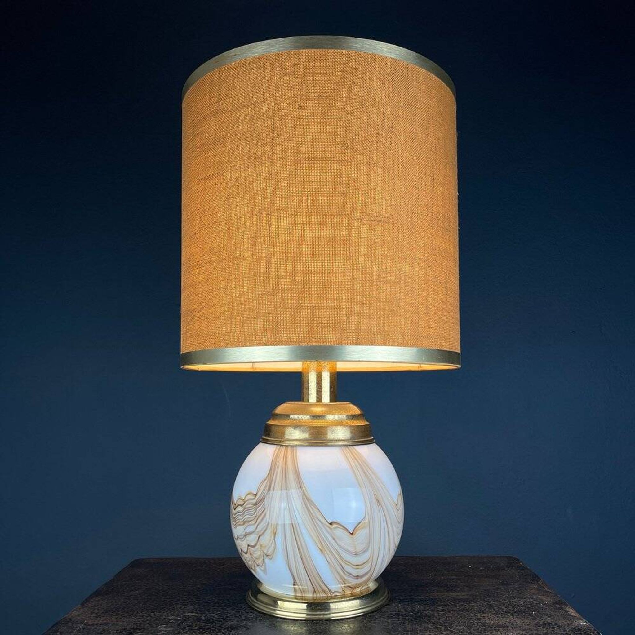 Lampe de table en verre de Murano, Italie, années 1970